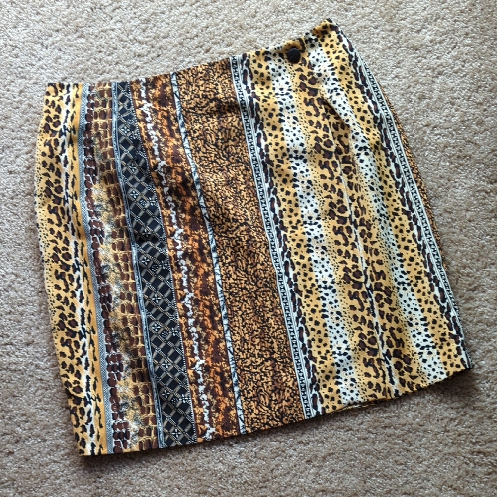 Vintage Animal Print Women's Skirt